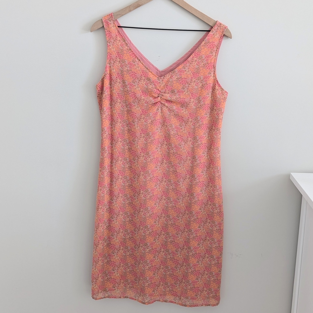 Y2k Old Navy Peach Floral Dress